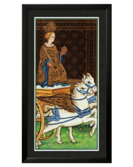 Quadro Emoldurado Taro Visconti-Sforza Arcano Maior 07 O Carro DMAstro Brasil Loja Holistica Base